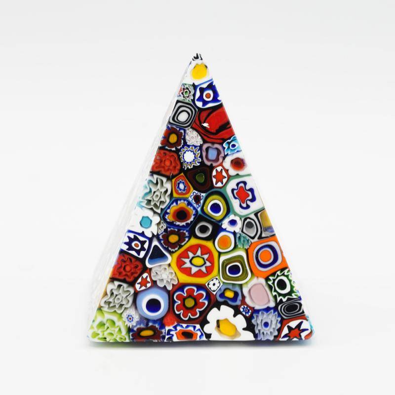 Pyramide verre murrine "Florale"