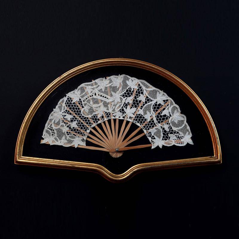 Burano lace fan