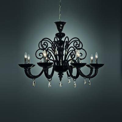 Lampadario Murano con frange di perline - Modello Venezia 4800-S