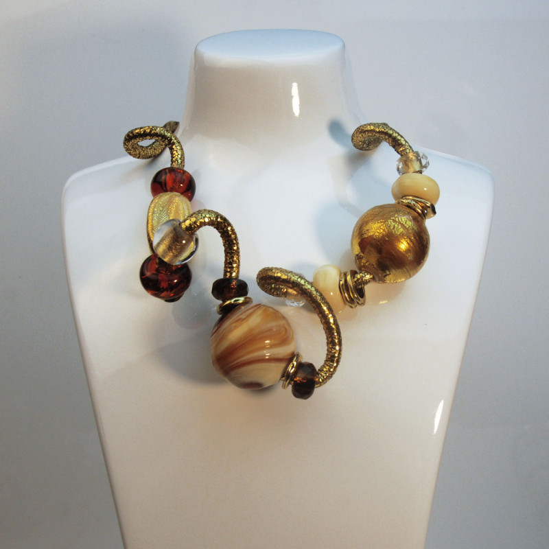 Collier - Twist necklace with Murano...